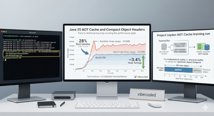 Quick Java 25 Benchmarking: AOT Cache and Compact Headers